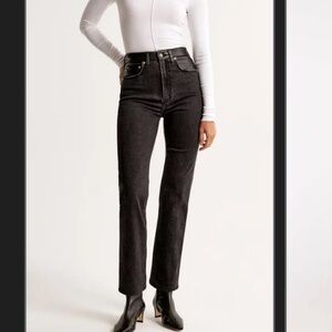 Abercrombie & Fitch Women's Jeans with Leather Accents